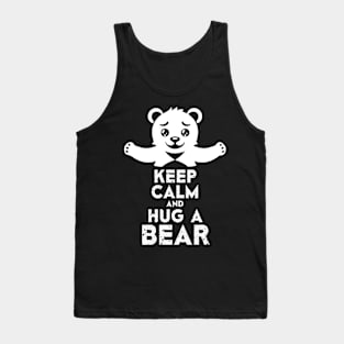 Cute Bear Hug Design Tank Top